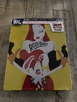 WHO FRAMED ROGER RABBIT 1988 4K +Blu-ray+Digital OOP LIMITED EDITION STEELBOOK