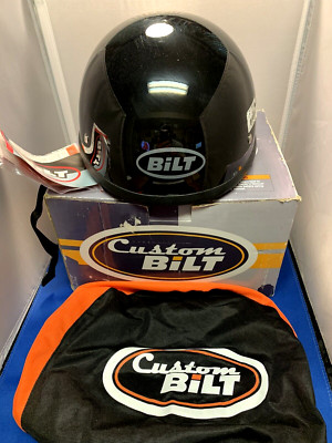 BILT Helmet DOT Hawk 1/2 Size Small  Motorcycle Open Face Black w Bag NOS