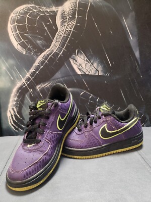 Nike Air Force 1 AFI Court Purple Volt Black Kids Size 12C