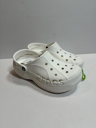 Crocs Women's 10 Baya Platform Clogs White 208186-100 | eBay