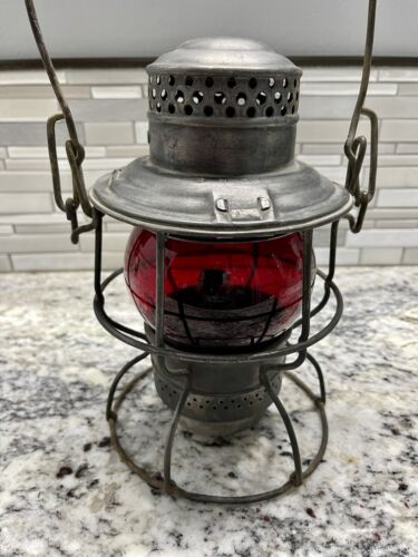Vintage Original Excellent 1921-1923 Adlake Kero Lantern Red Vintage Original Excellent 1921-1923 Adlake Kero Lantern Red