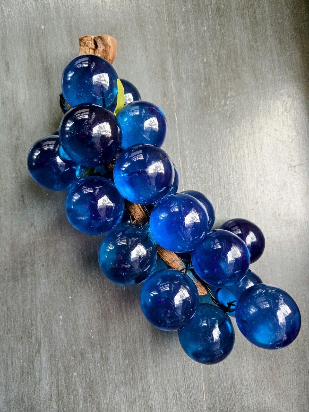 Vintage Lucite 1960's Acrylic Large Grapes Cluster Blue | eBay