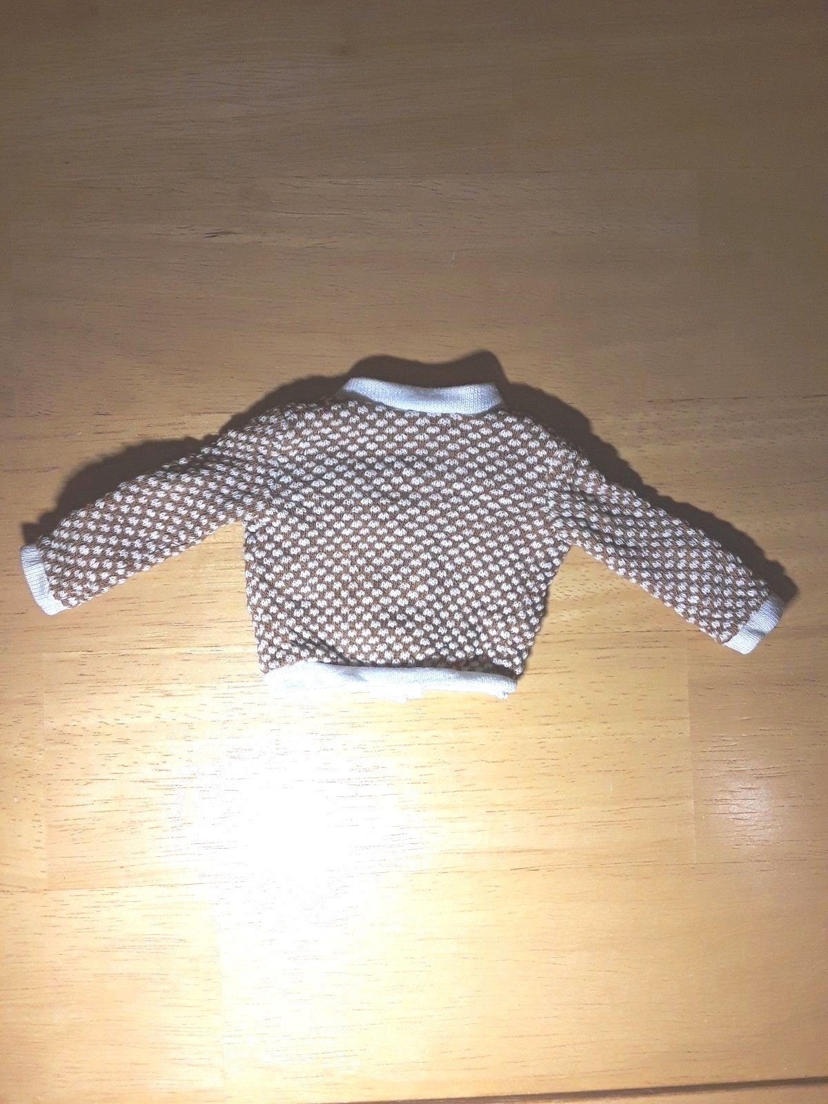 Ken Shirt Sweater? (Barbie) Brown & White Vintage 1960's Free Shipping!