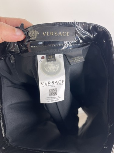 Pre-owned Versace Mini Skirt Size 38 Made In Italy - Black