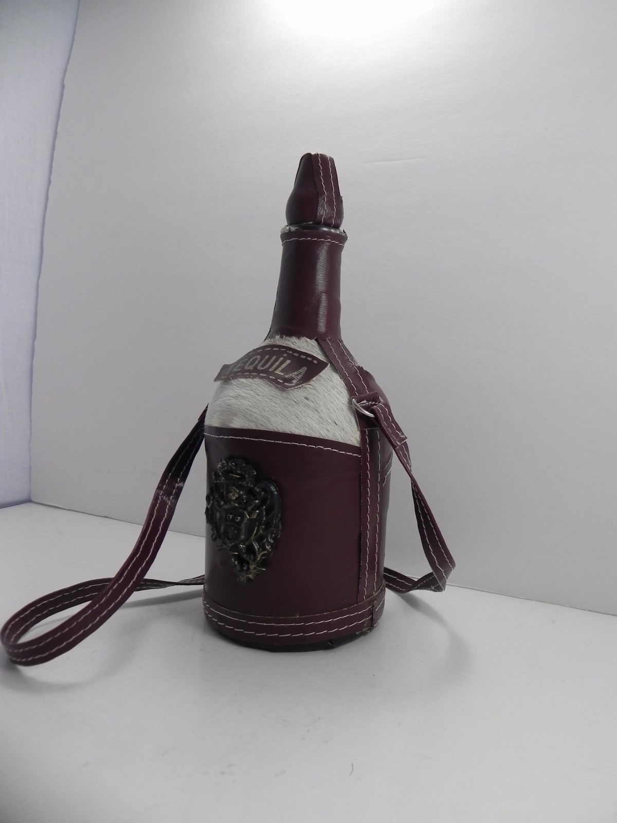Tequila Decanter Leather and Cowhide Cover
