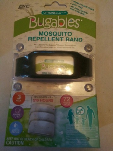 Lot of 3 Bugables Insect Repellent Wristband 3 Scented Refill Cartridges 0 DEET