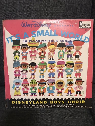 【特価・希少】ウォルトディズニーit's a small world レコード Walt Disney Presents It's A Small World 1289 Disneyland