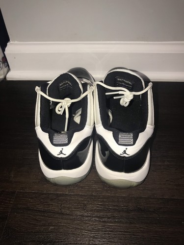 Youth NIKE AIR JORDAN CONCORD 11 RETRO LOW BG WHITE-BLACK SZ 6Y