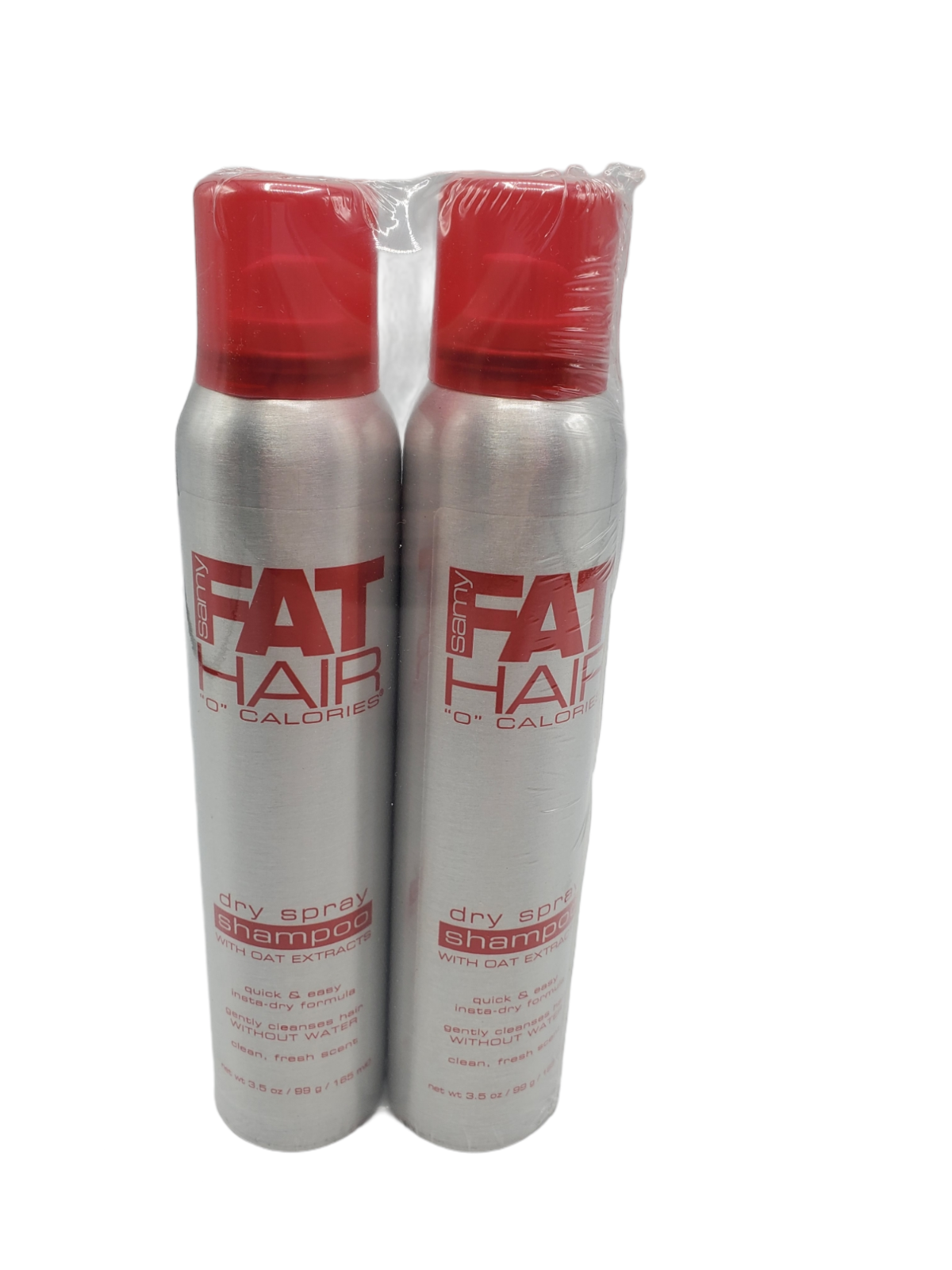 Samy Fat Hair Dry Spray Shampoo with Oat Extract, 3.5 oz (SEALED SET OF 2)