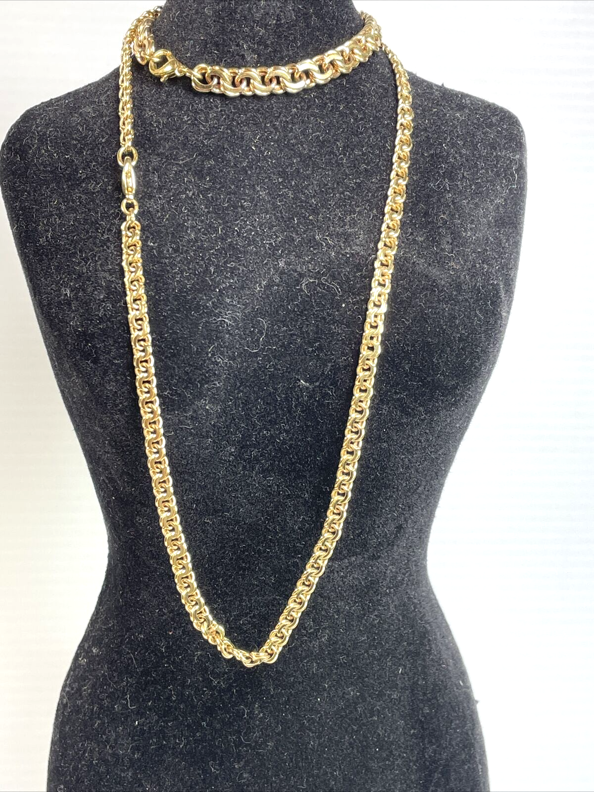 Vtg. by the Inch Gold Tone Chain Link Necklace 17