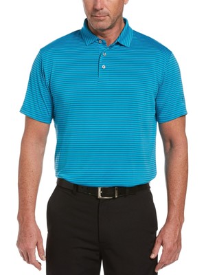 

HYBRID APPAREL Мужская синяя легкая полосатая футболка-поло с коротким рукавом спортивного кроя, Синий, PVKFA057MM