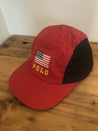 Rare VINTAGE Polo Sport Ralph Lauren Flag Nylon Mesh Cap OG Rare VINTAGE Polo Sport Ralph Lauren Flag Nylon Mesh Cap OG