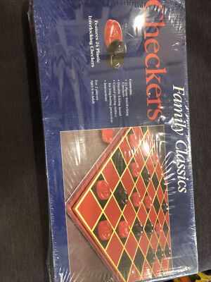 Vintage 1993 Pressman Family Classics Checkers Set-BRAND NEW SEALED!