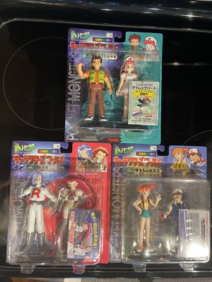 ULTRA RARE Sealed Pokemon Tomy Trainer Figures Ash Misty Brock Nurse Joy  +