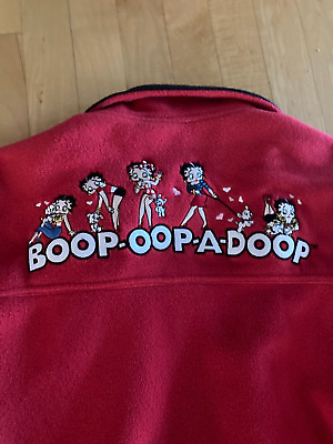 vintage Betty Boop Red fleece jacket Womens' XL 2007 King Fleacher studios