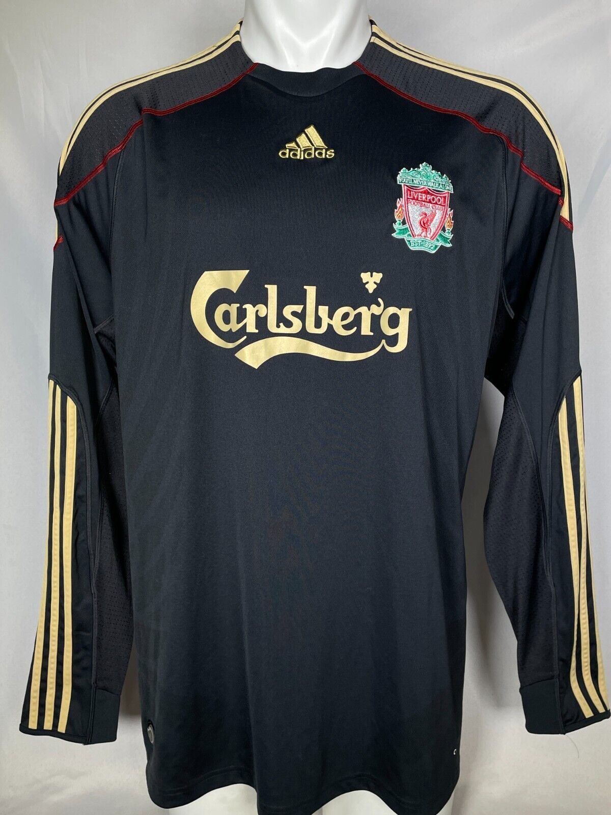 Liverpool FC Adidas 2009/10 Black Away Long Sleeve Jersey Liverpool FC Adidas 2009/10 Black Away Long Sleeve Jersey