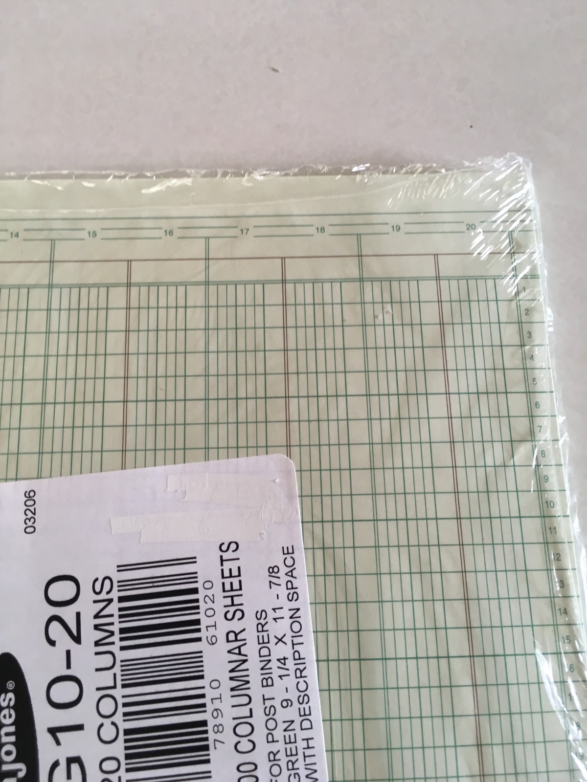 Wilson Jones Columnar Sheets 20 Columns /G10-20/ 41 sheets
