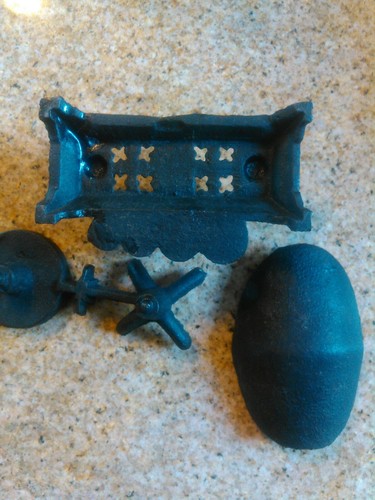 Vintage Small Miniature Black Cast Iron Balance Scale Antique ... FREE Shipping