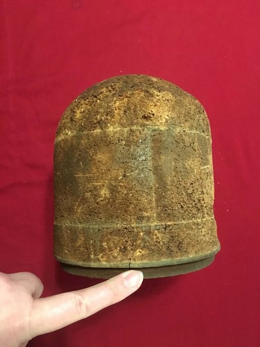 ANTIQUE MILLINERY HAT BLOCK MOLD FORM STAND WOOD CORK VINTAGE 22 1/2 Hermès?