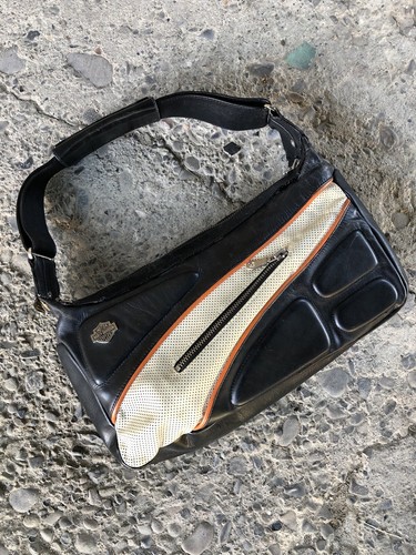Harley-Davidson Vintage Leather Avant Gard Y2k Shoulder Bag
