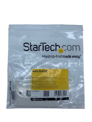 StarTech.com Dual Outlet RJ45 Universal Wall Plate White Free Shipping!