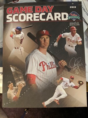 Chase Utley Retire Cover PHILADELPHIA PHILLIES Game Day Scorecard 2019 Program