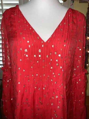 Pre-owned Lilly Pulitzer Cleme Silk Dress Ruby Red Metallic $258 Size 4,6,8,10,12,16