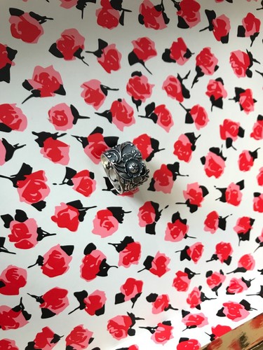 Vintage Fine Silver Pure 999 Handwrought Chinese Export Ring Wide Band