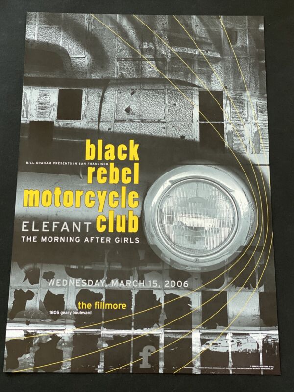 Black Rebel Motorcycle Club Morning After Girls Original Concert Poster Fillmore