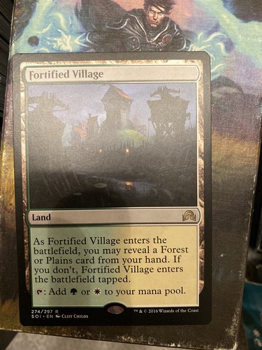 Fortified Village 1x FOIL SOI MTG Shadows Over Innistrad Rare MINT green white land Fortified Village 1x FOIL SOI MTG Shadows Over Innistrad Rare MINT green white land