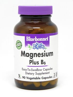 Bluebonnet Magnesium Plus B-6 90 капсул