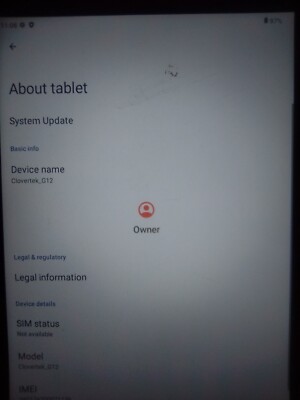 CLOVERTEK G12 4G LTE Tablet MT8766 