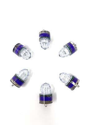LED Diamond Deep Drop Fishing Light Underwater Strobe Flashing  6pc Purple
