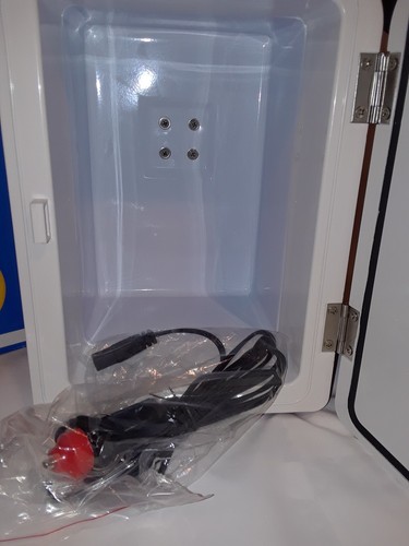 Thermo electric cooler warmer 12 volt holds 6 soda cans red NEW Travel Cool