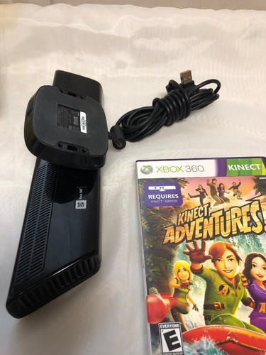 Microsoft XBOX 360 Kinect Sensor Bar Model 1414 Black w/ Kinect Adventures Game
