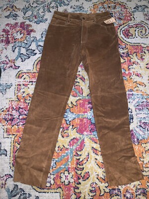 vintage WILSONS leather SUEDE cowboy pants 34x36 brown RANCHER jeans y2k 1990s