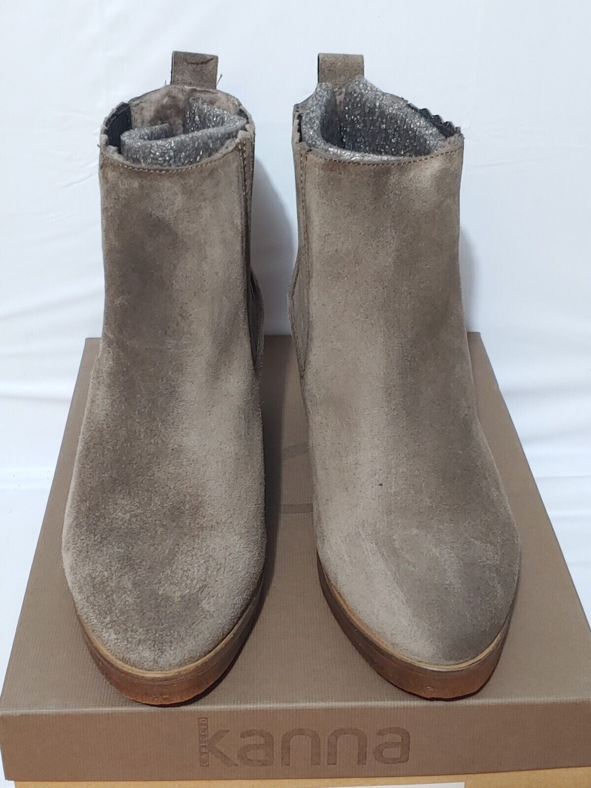 トップス kannna Kanna women Chelsea mid calf bootie suede #K19840 | eBay
