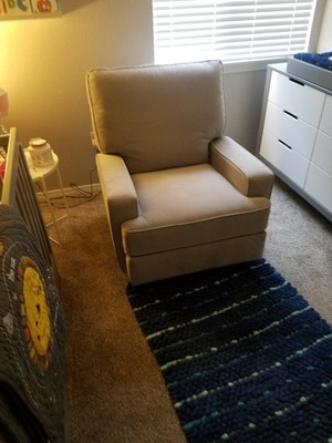 Baby Relax Rylan Swivel Gliding Recliner, Gray BRAND NEW