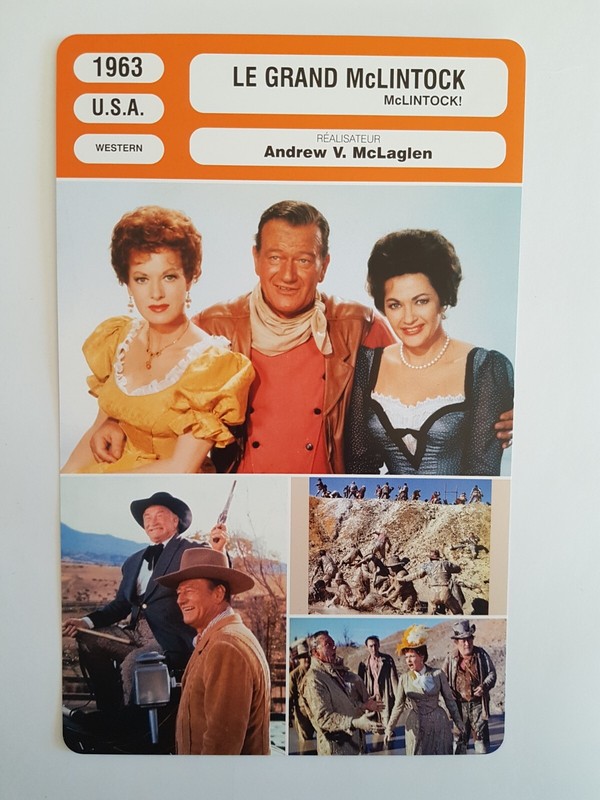 Carte Fiche Cinema 1963 Le Grand Mclintock John Wayne Maureen O'Hara Patrick Way