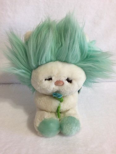 Vintage Dakin Frou Frou Nature Babies White Mint Green Aqua Blue Flower 7