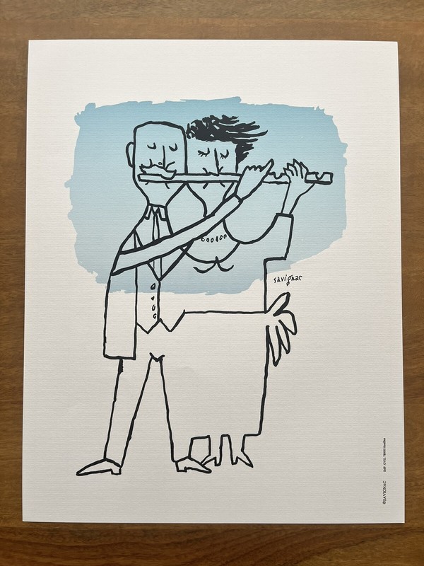 Affiche OriginaleÂ Â«Â Les FlÃ»TistesÂ Â» - Savignac - 1996