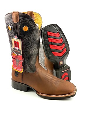 MENS NOKOTA HORSE WORK BOOTS SQUARE TOE COMFORTABLE BOTAS DE TRABAJO CRAZY MIEL