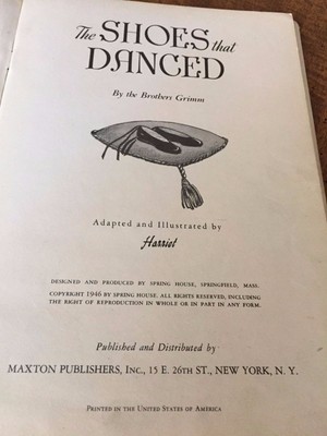 Maxton Books for Little People: The Shoes That Danced 1946  HC with DJ