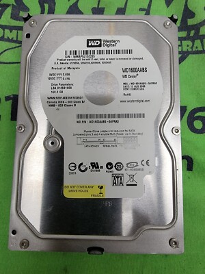 Western Digital Caviar SE 160GB SATA 7200RPM 3.5'' Hard Drive HDD - WD1600AABS