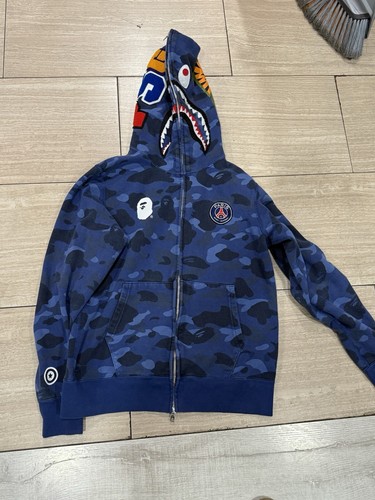 即完 BAPE COLOR CAMO SHARK HOODIE NAVY XL Color Camo Shark Full Zip Hoodie - Navy – Feature