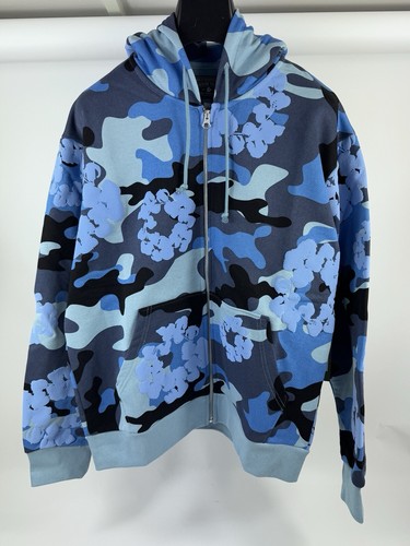DENIM TEARS - LOGO GEMSTONES HALF ZIP SWEATSHIRT SIZE: XXL DENIM TEARS - LOGO GEMSTONES HALF ZIP SWEATSHIRT SIZE: XXL