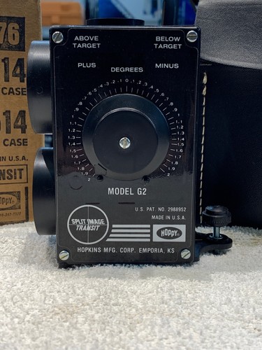 Hopkins Hoppy Split-image Transit Level Model G2 with Case &  Instructions