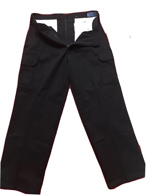 Lot 2 Cintas Comfort Flex Black Cargo Work Pants Size 36x30  #270-35 Relaxed Fit