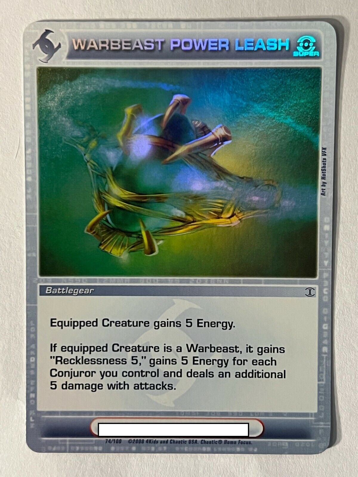 Chaotic 74/100 Warbeast Power Leash Super Rare Holo Foil Chaotic 74/100 Warbeast Power Leash Super Rare Holo Foil