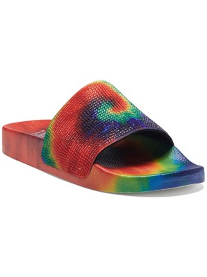 INC Женские красные босоножки-слипоны Tie-Dye Peymin на платформе с круглым носком, 5 м